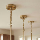 Vista - Single Pendant Chain Hanging Light - Clear / Gold by HouseOfZazla