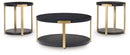 Shylore - Occasional Table Set (Set of 3) - Black / Brass Finish by Unique Piece Furniture