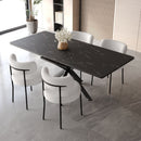 Extendable Dining Table Set With Curved Backrest Upholstered Chairs by HouseOfZazla