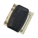Black Leather Money Clip by creativegiftsdirect