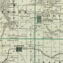 Vintage Map of Wayne County, Iowa 1875