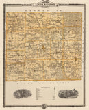 Vintage Map of Appanoose County, Iowa 1875