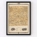 Vintage Map of Appanoose County, Iowa 1875