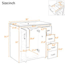 Bathroom Vanity With Sink Combo, Storage Cabinet, Freestanding Set With 3 Drawers & Soft Closing Doors by HouseOfZazla