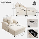 Fabric Sofa Bed With Cupholders And USB Charging Ports Chair For Living Room by Unique Piece Furniture