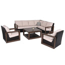 Delano 5-Piece Wicker Sectional Sofa Set