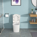1 Piece Toilet & Dual Flush And Soft Closing Seat - White by HouseOfZazla