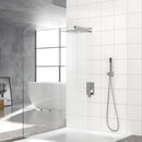Dual Shower Head System With Square Rain Shower And Rough In Valve by HouseOfZazla