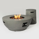 36'' Propane Gas Fire Pit Table - Grey Steel by HouseOfZazla