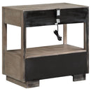 Prescott - 2 Drawers Nightstand With Open Shelf - Taupe by HouseOfZazla