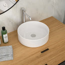 Elegant Ceramic Vessel Bathroom Sink With Stain Resistant Finish by HouseOfZazla