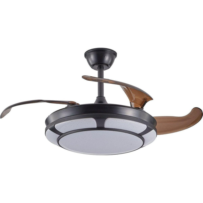 Modern Minimalist Invisible Ceiling Fan Light - Retractable Fan With LED Fixtures - For Living Room, Bedroom and Dining room