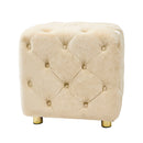 Modern Upholstered Ottoman, Exquisite Small End Table, Soft Foot Stool, Dressing Makeup Chair, Comfortable Seat For Living Room, Bedroom, Entrance by Unique Piece Furniture