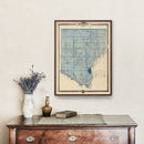 Vintage Map of Des Moines County, Iowa 1875