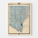 Vintage Map of Des Moines County, Iowa 1875