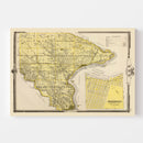 Vintage Map of Lee County, Iowa 1875