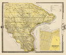 Vintage Map of Lee County, Iowa 1875