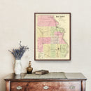 Vintage Map of Burt County, Nebraska 1885