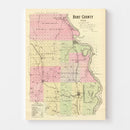 Vintage Map of Burt County, Nebraska 1885