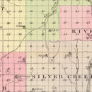 Vintage Map of Burt County, Nebraska 1885