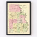 Vintage Map of Burt County, Nebraska 1885