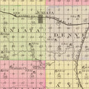 Vintage Map of Adams County, Nebraska 1885