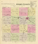 Vintage Map of Adams County, Nebraska 1885