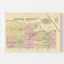 Vintage Map of Wayne County, Nebraska 1885