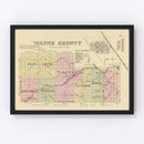 Vintage Map of Wayne County, Nebraska 1885