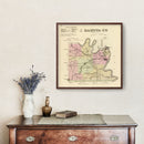 Vintage Map of Dakota County, Nebraska 1885