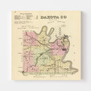 Vintage Map of Dakota County, Nebraska 1885