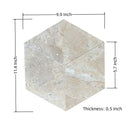 Hexagon Natural Marble Polished Tile For Wall And Floor (Set of 12) by HouseOfZazla