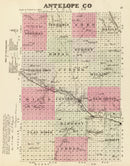 Vintage Map of Antelope County, Nebraska 1885