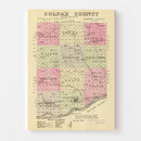 Vintage Map of Golfax County, Nebraska 1885