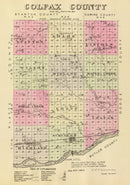 Vintage Map of Golfax County, Nebraska 1885