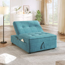4-in-1 Sofa Bed, Chair Bed, Multi-Function Folding Ottoman Bed with Storage Pocket and USB Port for Small Room Apartment,Living Room,Bedroom,Hallway, Teal