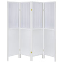 Mattison 4-Panel Room Divider Folding Shoji Screen White