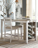 Skempton - Rectangular Counter Table With Storage - White by Unique Piece Furniture