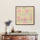 Vintage Map of Franklin County, Nebraska 1885