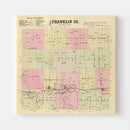 Vintage Map of Franklin County, Nebraska 1885