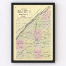 Vintage Map of Hamilton County, Nebraska 1885