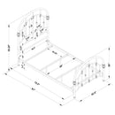 Twin Bed With Curved Headboard And Footboard - Bronze by HouseOfZazla