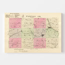 Vintage Map of Pawnee County, Nebraska 1885