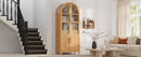 K&K 71' Tall Arched Kitchen Pantry Cabinet with Adjustable Shelves