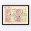 Vintage Map of Pawnee County, Nebraska 1885