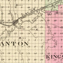 Vintage Map of Stanton County, Nebraska 1885