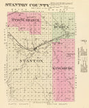 Vintage Map of Stanton County, Nebraska 1885