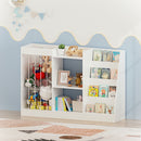 Bookshelf And Toy Storage, 3 Tier Montessori Bookcase With Stuffed Animal Organizer - White by HouseOfZazla