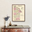 Vintage Map of Dixon County, Nebraska 1885