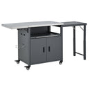 Foldable Outdoor Prep Station BBQ Cart Patio Dining Cart by HouseOfZazla